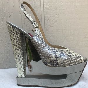 Massimo Dogama snakeskin platforms